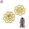 Custom press two parts sew on snap button alloy decorative push double snap button for clothing