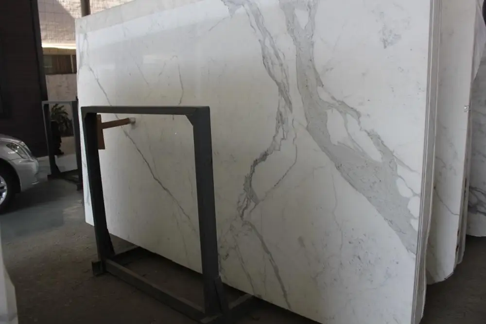 high quality elegant italian calcatta white marble tile price