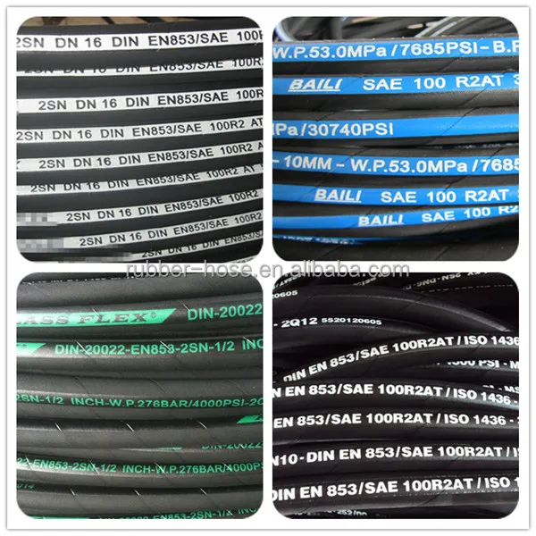 High Burst Pressure Hydraulic Hose R1/r2 At Buy More Abrasion