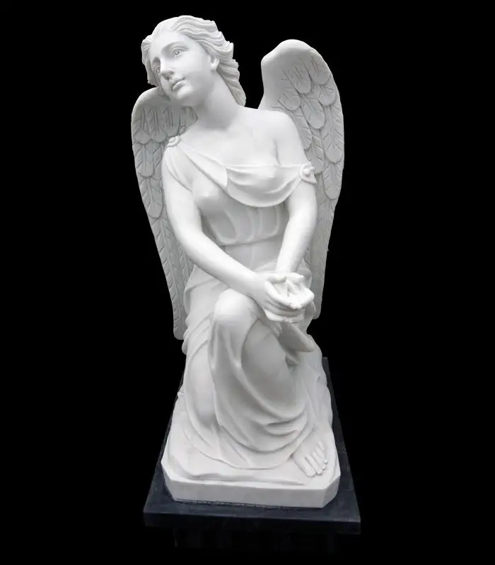 雕刻大理石花园生活大小天使雕像出售 yl-r327