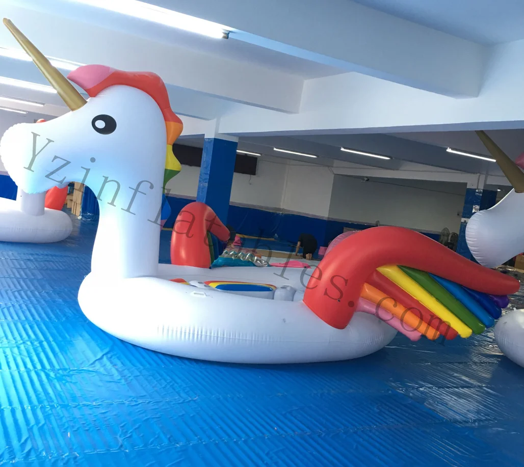 giant rainbow unicorn pool float