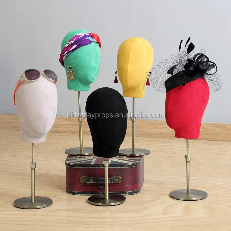 Female Head Mannequin Fashion Fabric Head Form Egg Head Fabric Cover