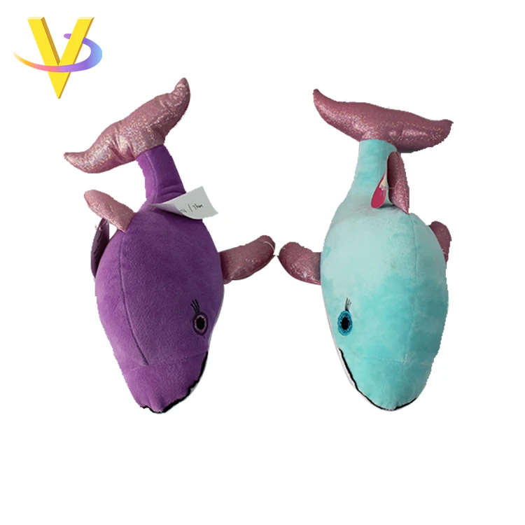 purple stuffed dolphin