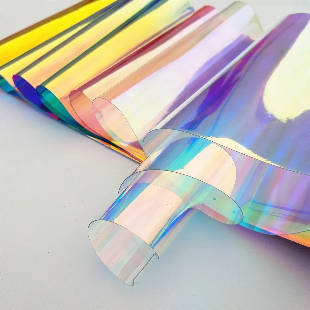 small roll 0.4mm holographic plastic rainbow