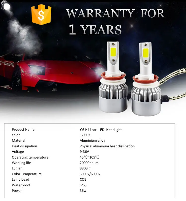 New Arrivals Car Lights Bulbs Led H7 Super Bright H11 9005 9006 H3 H4