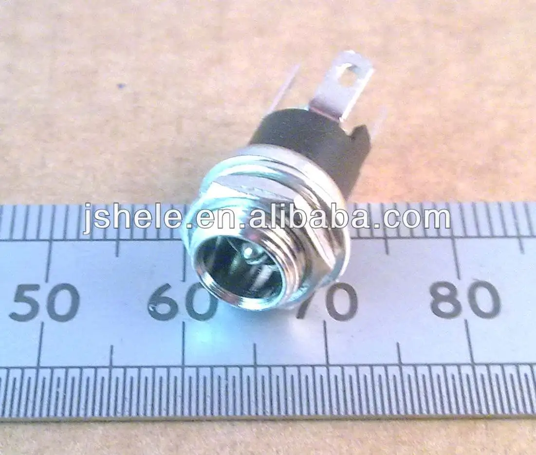 Dc Power Supply Jack Socket Female Panel Mount Connector 3-pin 5.5 X 2 ...