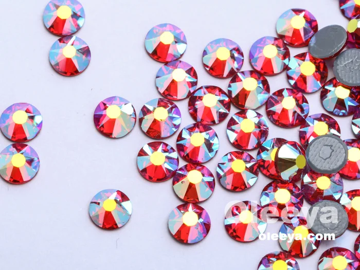 Wholesale High Quality Crystal AB Navette Fancy Shape Hot Fix Rhinestones Fat Back Iron on Stones for Garment Accessories