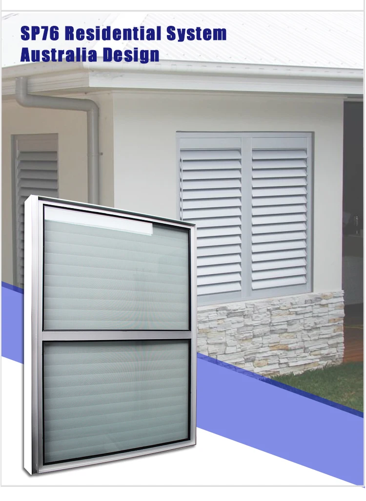 Australia AS2047 standard and NOA standard aluminium window louvre shutter