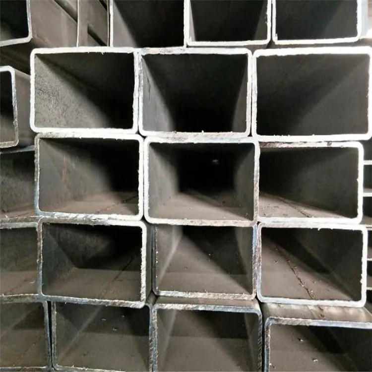 China supply Q195 low carbon black steel hot dip galvanized coating square tube/rectangular hollow tubular steel pipe