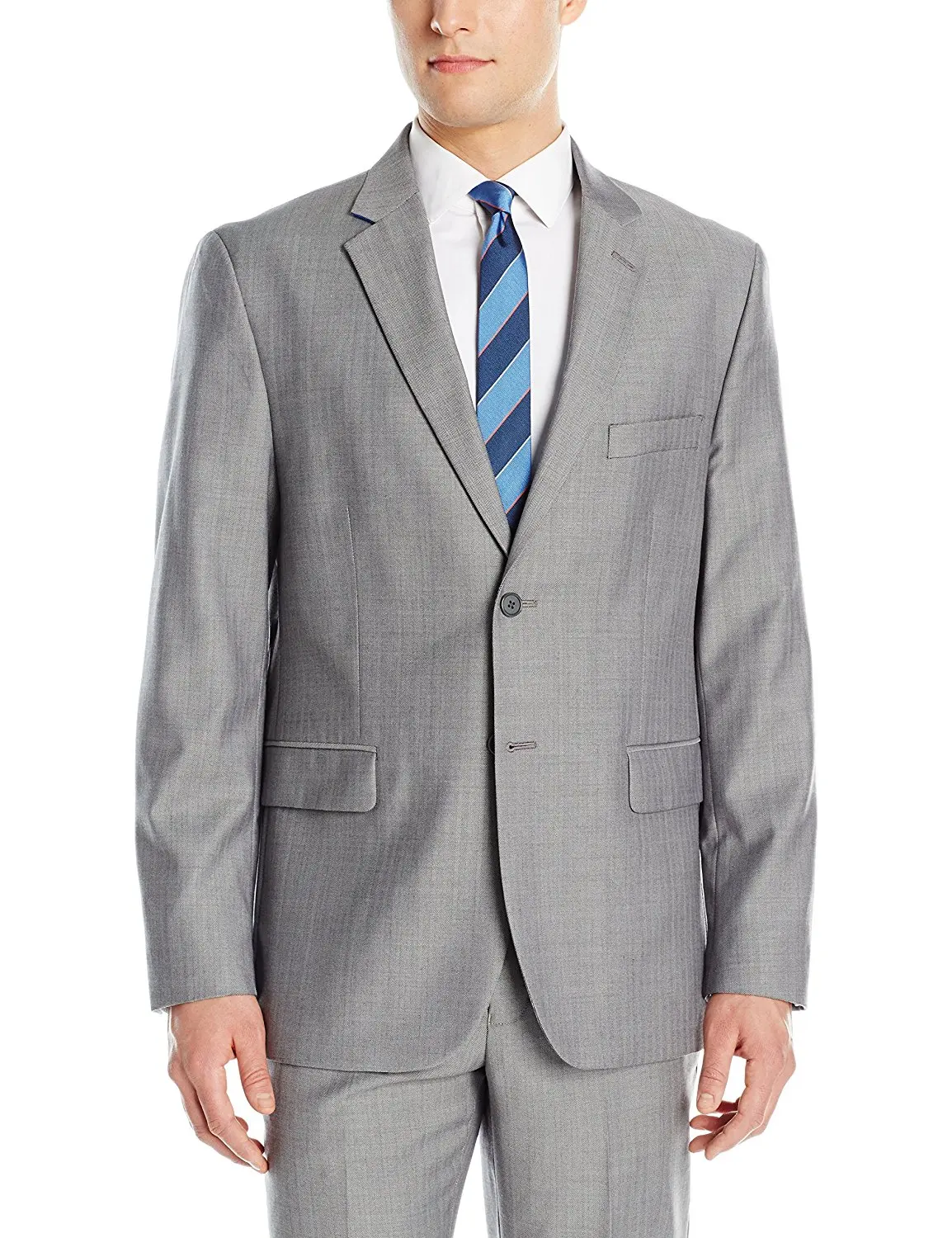 Nautica Men's Wool Rich Silver Herringbone Suit Separate Jacket