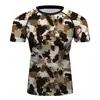 Customized shirt Outdoor Desert Forest Camouflage Short sleeve Skin Tight Breathable Compression Shirts Crossfit Workout Tops