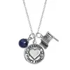 Wholesale Silver-Plated Flag Support Our Troops Disc Charm freedom isn't free Pendant Necklace