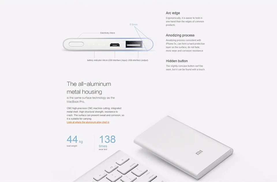 Original Xiaomi Mobile power bank 2 10000mah global versionQuick Charge 2.0 Portable Charger with Micro USB Input - ANKUX.COM