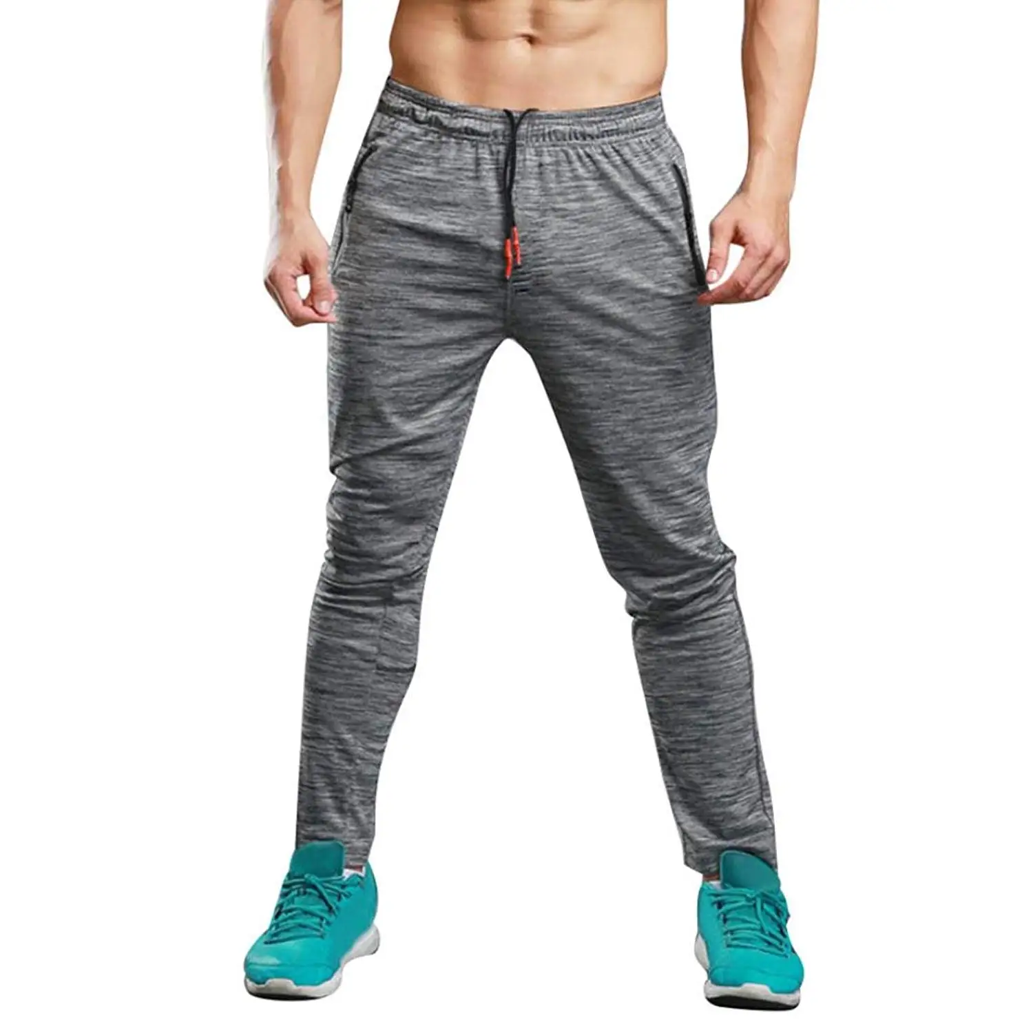 Tanhangguan Mens Jogger Pants Cotton Twill Slim Fit Sweatpants Casual Sports Trousers Pants With Pockets Clearance//On Sale