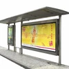 School bus stop shelter for kid rotate advertising board