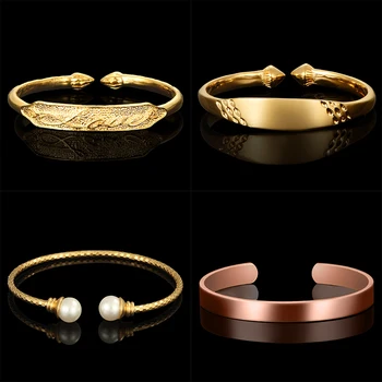 Fashion Brazilian Gold Jewelry 18k Real Plated Cuff Bracelets Fashion Brazilian Gold Jewelry 18k Real Plated Cuff Bracelets Bangle For Women