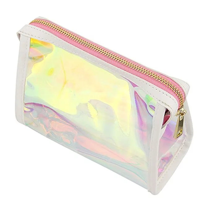 Travel Clear Rainbow Laser Hologram Cosmetic Wash Pouch Pvc Makeup Bag - Buy Pvc Makeup Bag ...