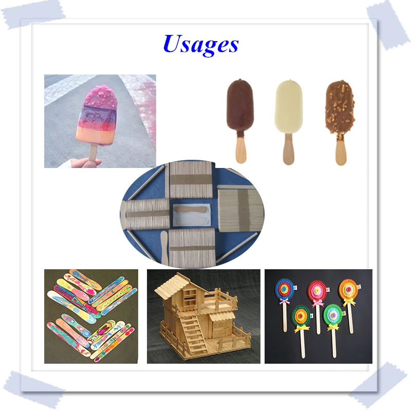 High Quality Ice Cream Stick Popsicle Disposable Wooden Ice Cream Stick