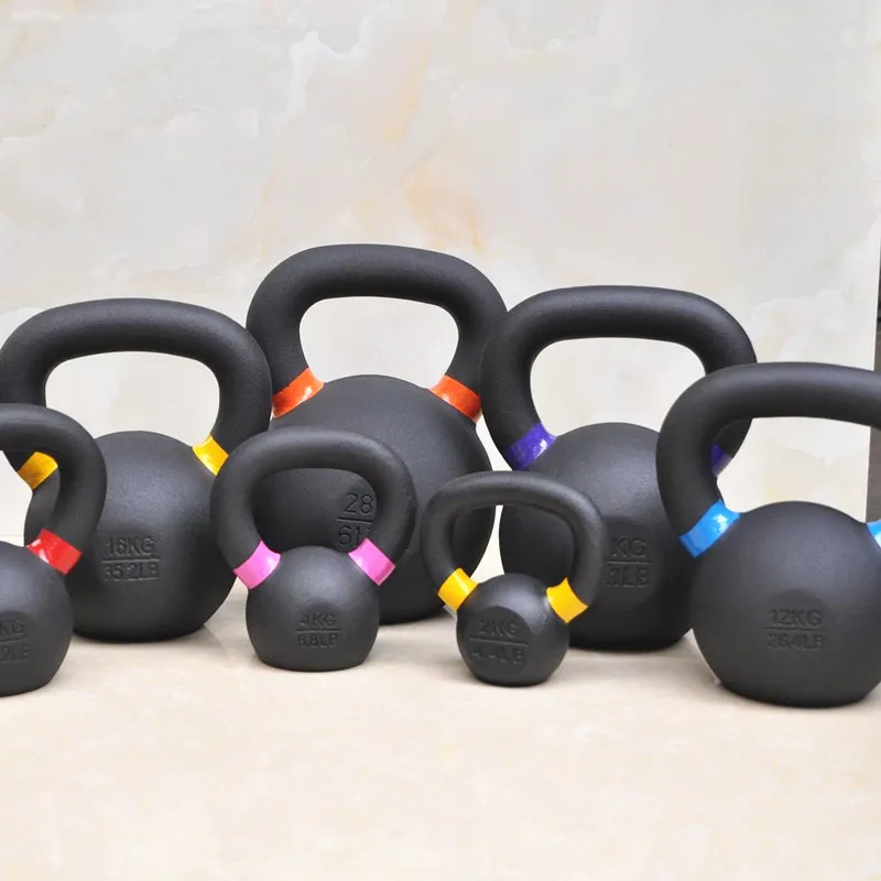 China Wholesale Custom Logo Kettlebell Cast Iron Powder Coated