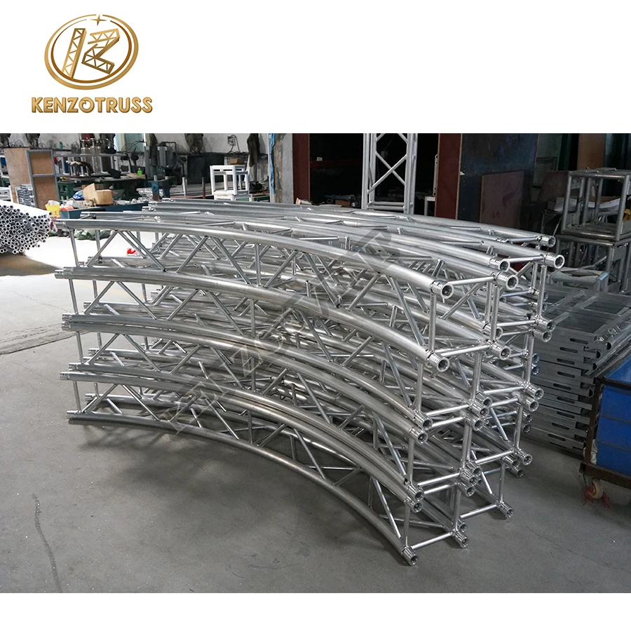 Aluminum Outdoor Concert Stage Truss Curved Roof Truss System Design ...