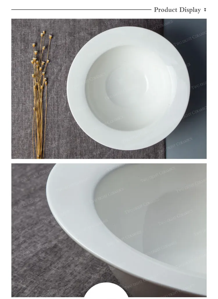Two Eight ceramic soup bowls-8