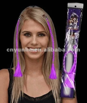 Purple Led Optronic Fibre Braided Hair Extensions Hairpins Buy