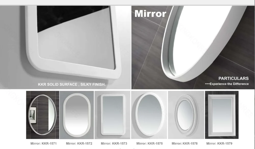 Cabinet Bathroom Mirror Bath Mirrors LED Lighted Vanity Bathroom Smart Round LED Mirror