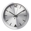 High quality fancy silver aluminum metal frame wall clock