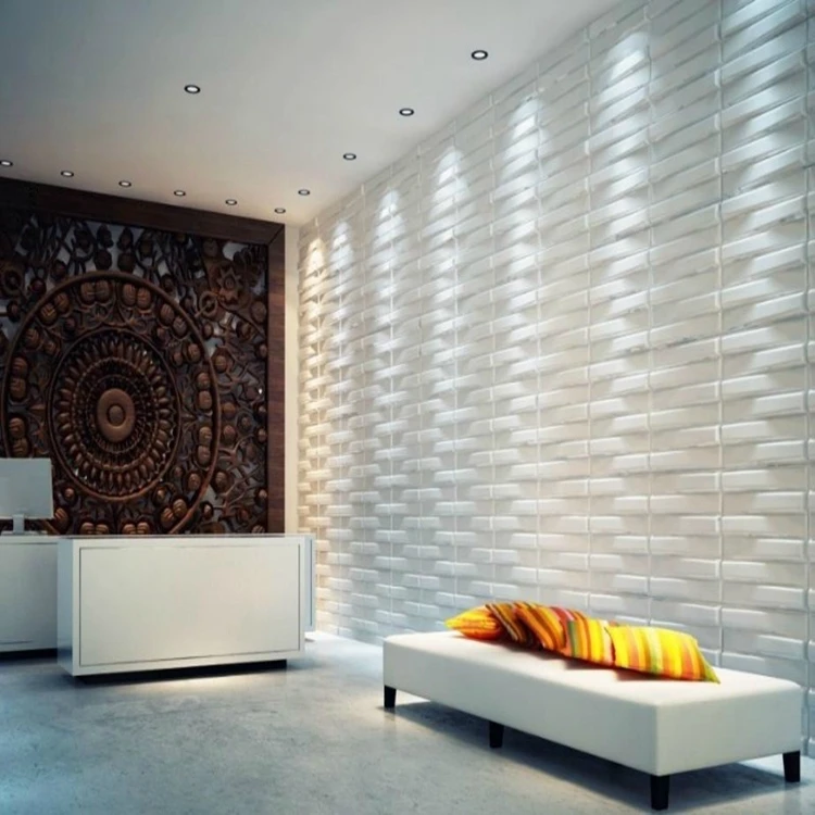 3d Effect Deep Embossed Pvc Fiber 3d Brick B Grade Wallpaper Pvc Wall ...