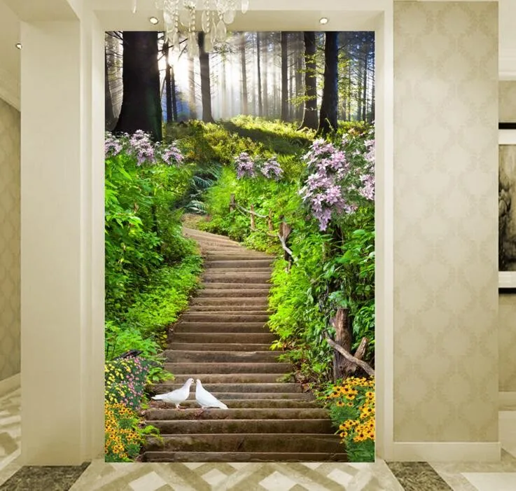 Factory Price Floor Graphics Vinyl Paper 3d Art Bathroom Tile 3d