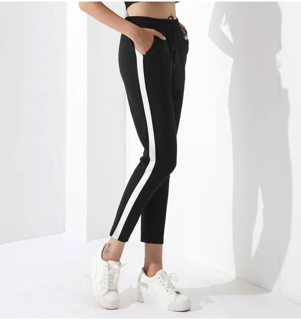 striped casual pants