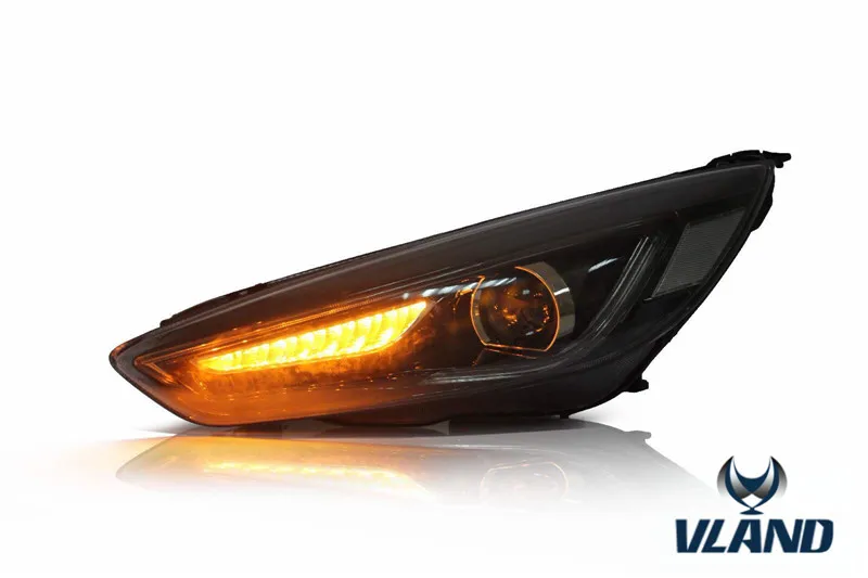 Vland Car Lamp for Ford Focus Headlights  2015 2016 2017 for Focus LED Head lamp With DRL LED and moving Signal