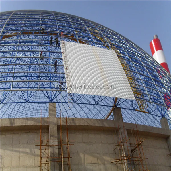 flexible customized design dome coal storage shed steel structure building