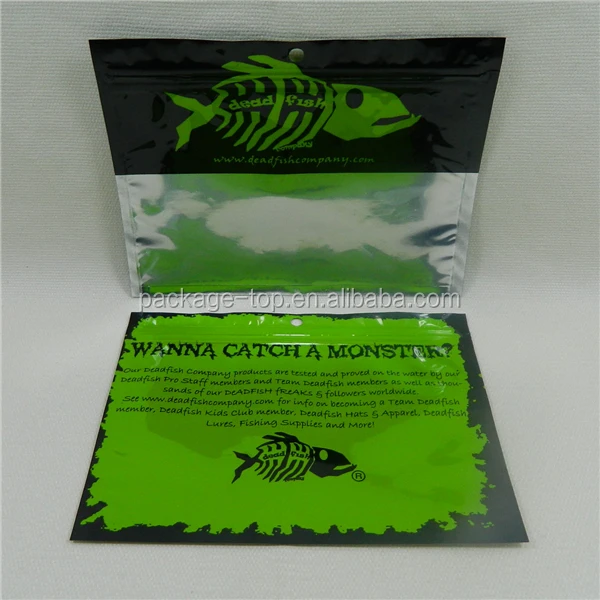 Fishing Bait Packaging Bag With Clear Window/top Quality Plastic
