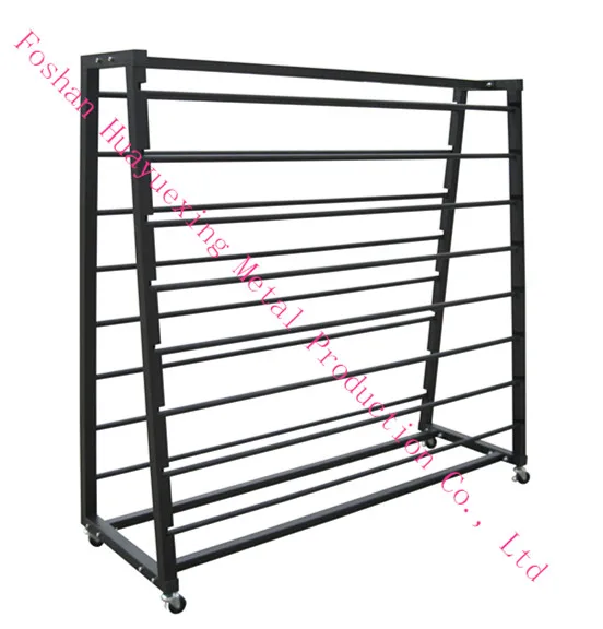 Aframe Doublesided Metal Curtain Display Rack/fabric Roll Shop