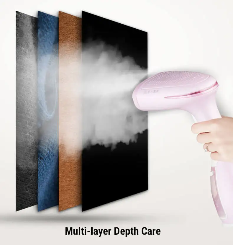 Fast Heat up and Auto Off Clothes Steamer with 280ML Capacity and Removable Brush for Home and Travel