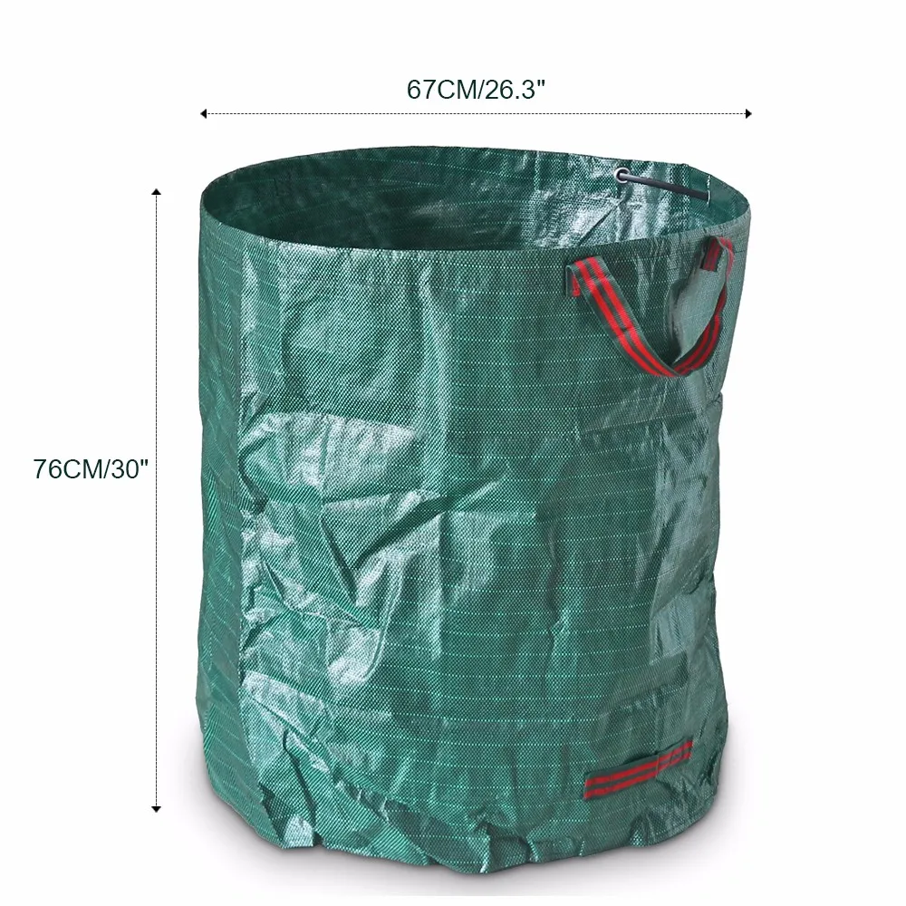 270l Large Garden Waste Bag Collapsible And Reusable Pop Up Rubbish ...