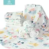 Factory wholesale Plain solid print cotton or bamboo baby muslin swaddle blanket