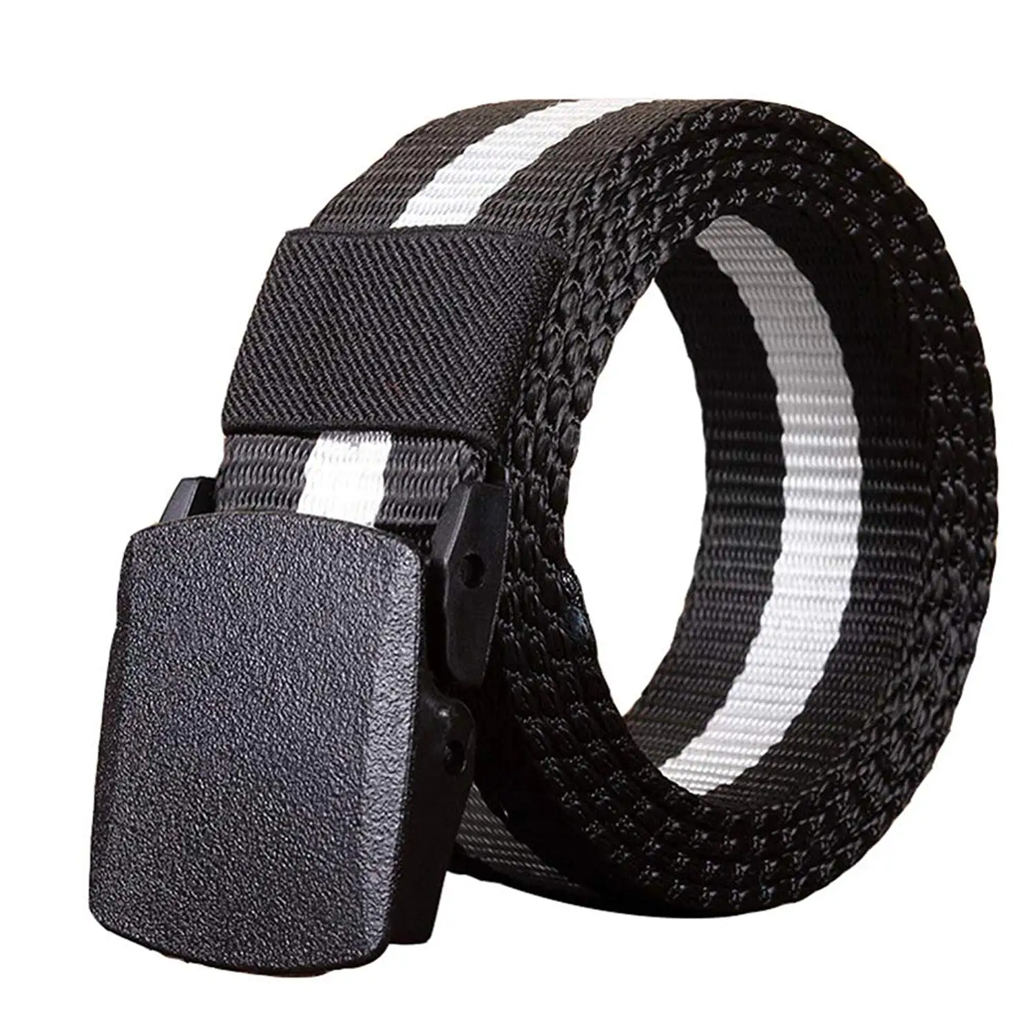 sourcingmap Unisex Canvas Web Belt with Metal Slide Buckle Width 1 1//2 Inches