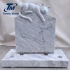 funeral cemetery supplies customized tombstone white marble stone engraving gravestone pet cat headstone