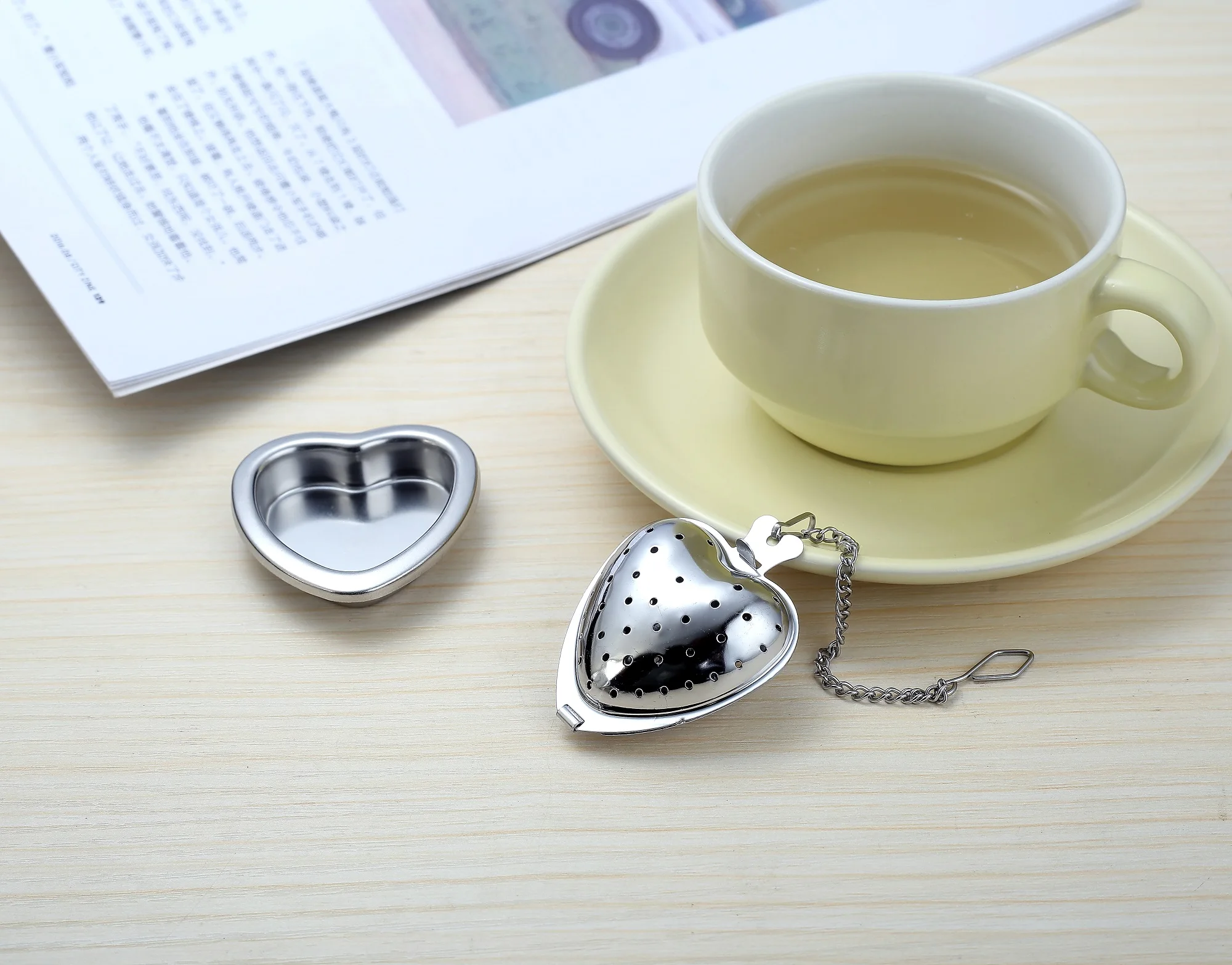 Factory Wholesale Stainless Steel Heart Shape Tea Infuser Tea Strainer