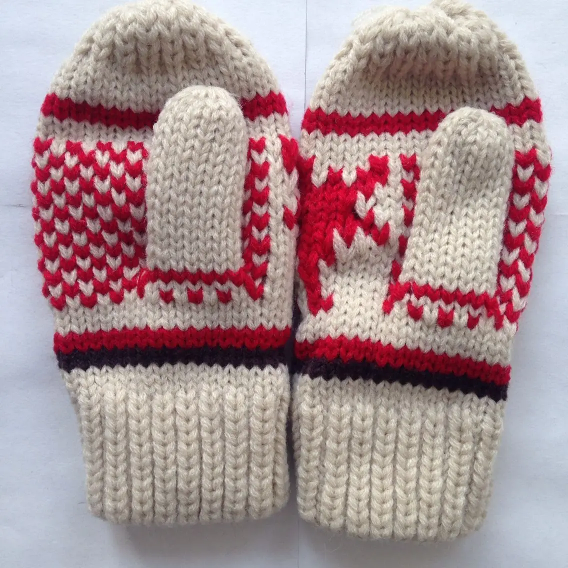 Kids New Style Knitted Animal Pattern Jacquard Mitten Knitting Pattern