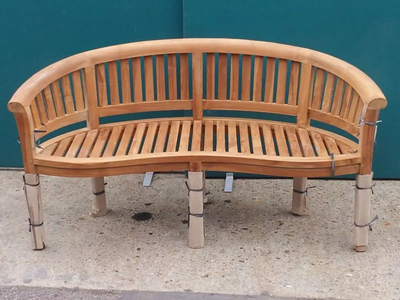 Solid Teak Banana Bench Buy Teak Bench Product On Alibaba Com