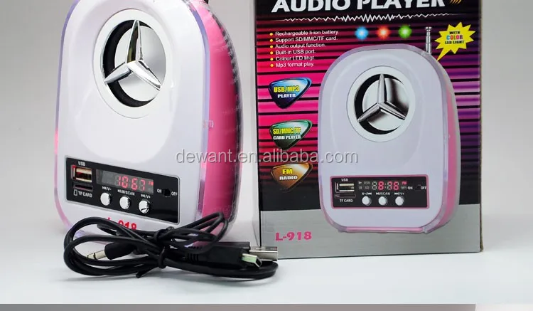 L-918_portable mini small colorful led flashlight dj sound bass speakers box USB TF card mp3 player amplifier speaker system with FM.jpg