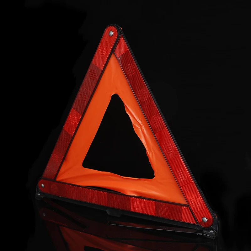 Light triangle sign car tripod reflective warning triangle, warning sign tripod car emergency warning triangle