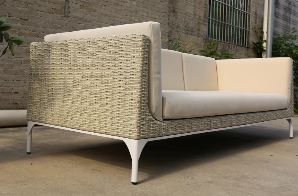 Mixarts outdoor furniture pe rattan wicker 3 seater sofa