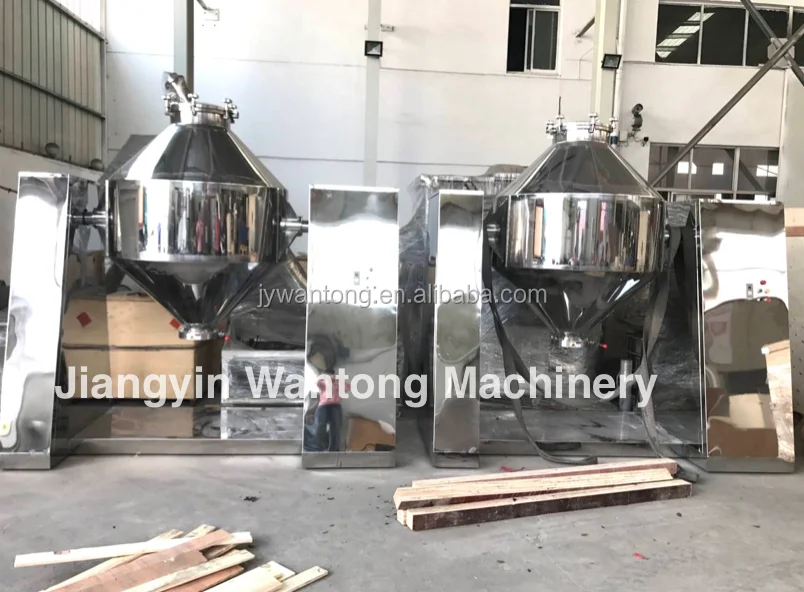 W Mhjw V 3d Industrial Stainless Steel Drum Dry Food Powder Flour Cone Spiral Mixers