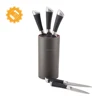 Best Selling Products in Europe 5pcs Stainless Steel Kitchen Knife Sets with Unique Block