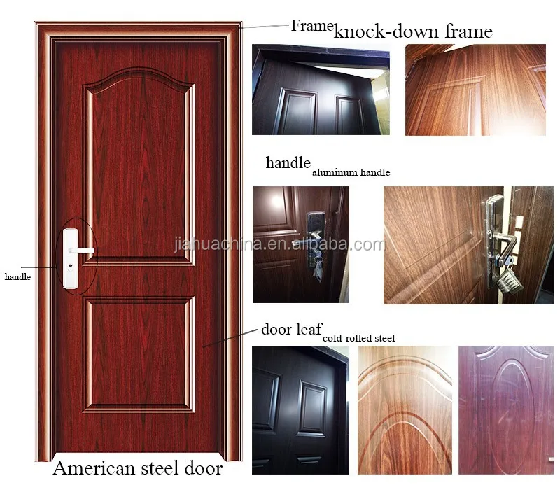 Baodu Brand American Style Entry Doors Bd Hot Sale Interior Steel Security Doors For Nigeria Market Buy American Steel Door Interior Steel Security