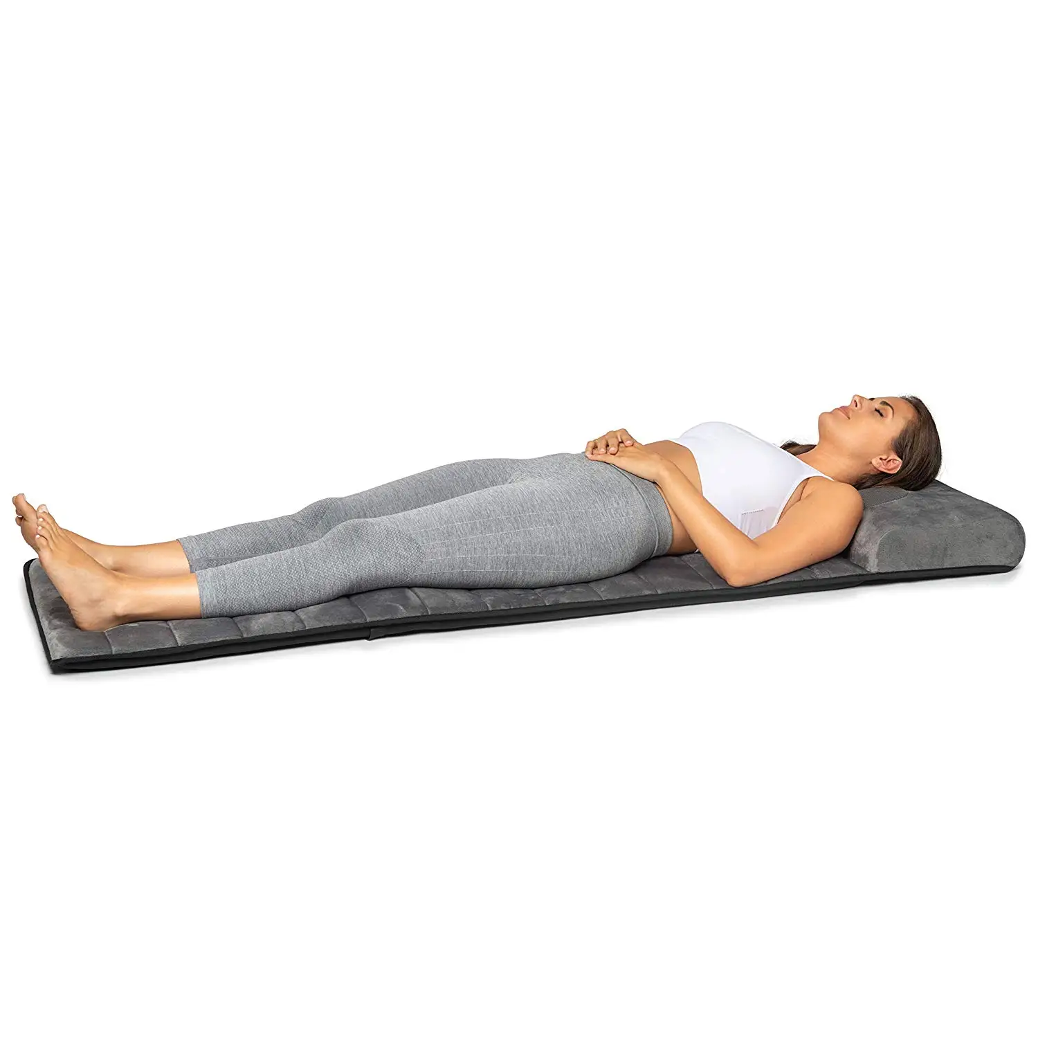 Foldable Electric Massage Mattress Mat Home Car Use Heat Vibrating